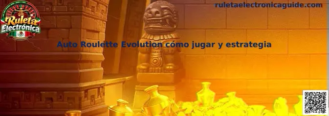 Imagen ilustrativa de Auto Roulette Evolution, con rueda automática e interfaz de apuestas de ruleta electrónica