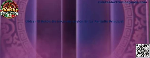 Ubicar el botón de inicio de sesión en la pantalla principal
