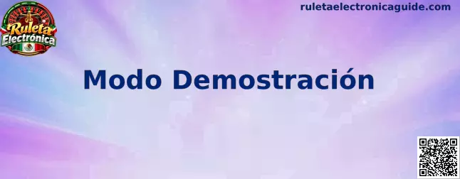 Imagen ilustrativa del Modo Demostración de Ruleta Electrónica con una interfaz digital de juego